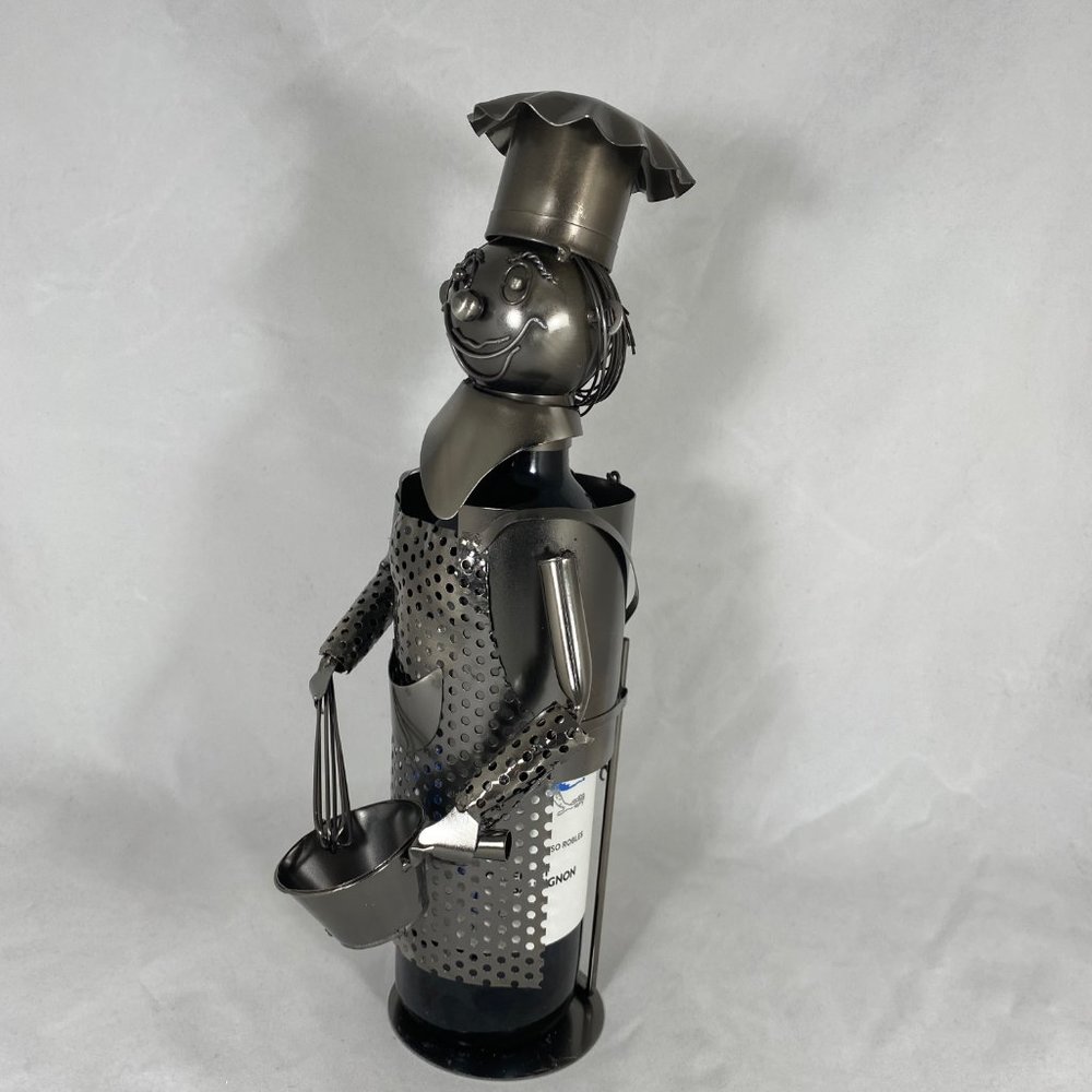 Cooking Chef Metal Wine Bottle Holder MG2627 - Picture 4 of 7